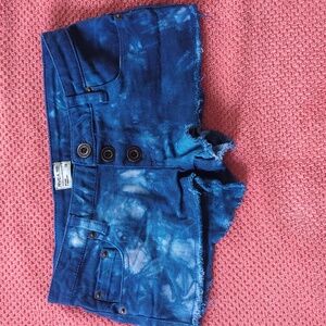 RVCA Tye Dye cut off jean shorts